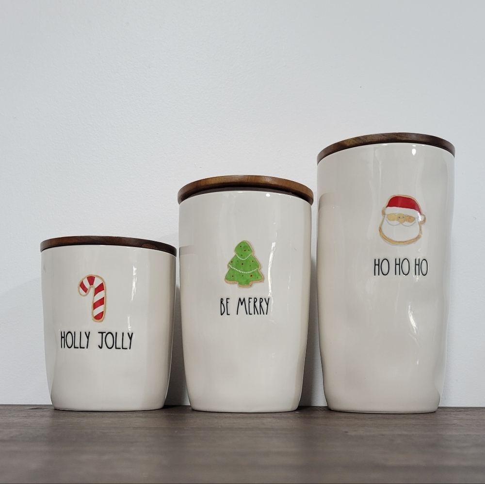 Rae Dunn Holiday Canister Set